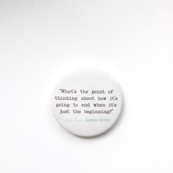 Judy Blume Summer Sisters quote badge