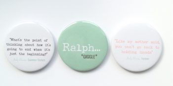 set of Judy Blume quote badges