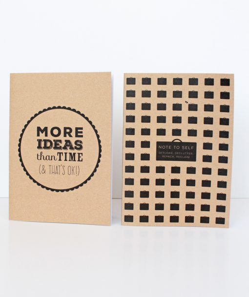 More Ideas Than Time plus Note To Self kraft notebook set